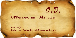 Offenbacher Délia névjegykártya